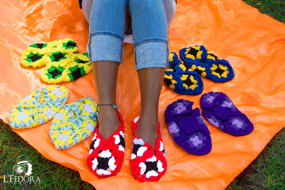 Elaine's - Caribbean Crochet bedroom slippers