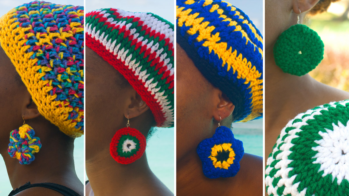 Elaine's Caribbean Crochet - Earrings and Tams