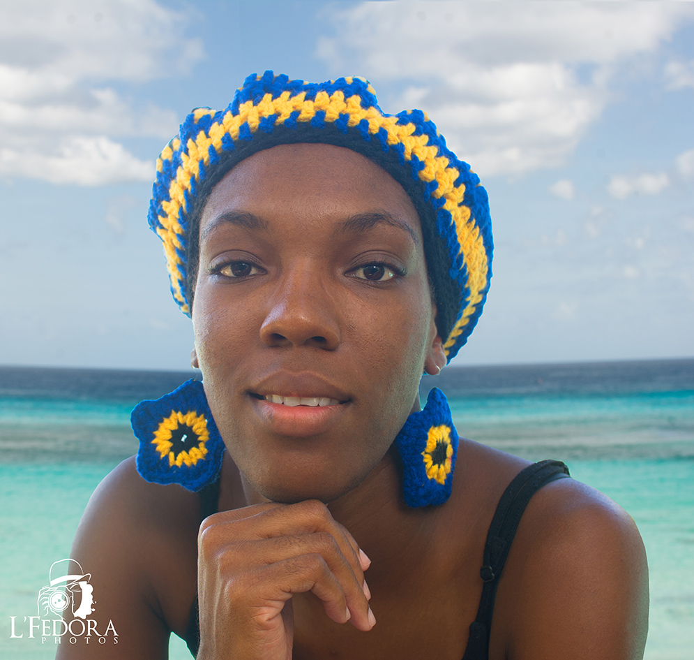 Elaine's - Caribbean Crochet Adult Tams and Earrings